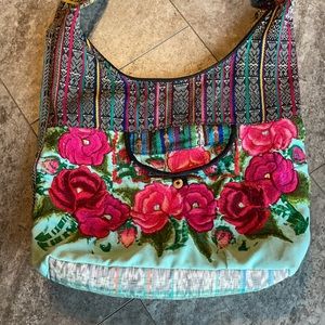 Colorful Floral Guatemalan Bag